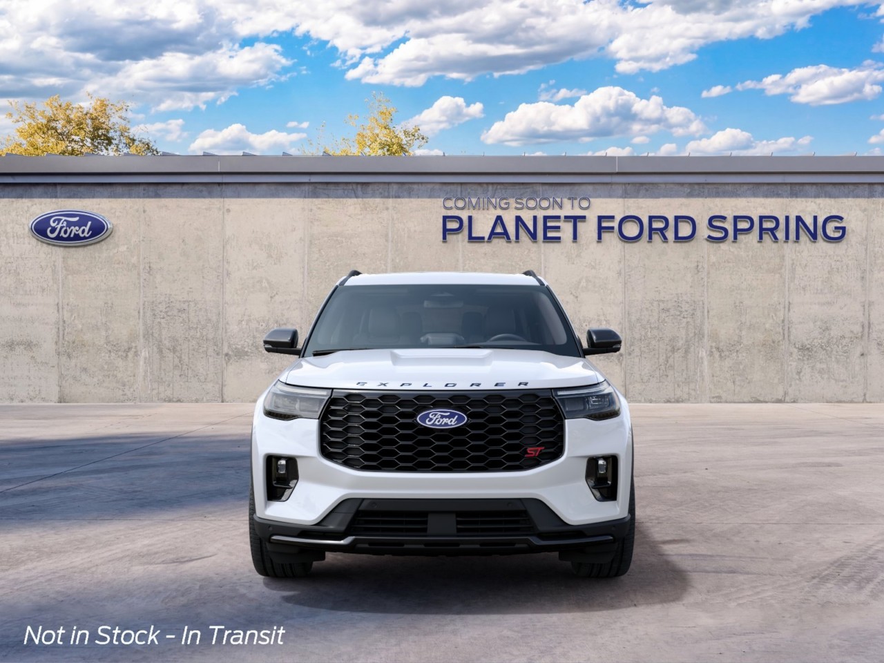 2027 Ford Explorer ST Star White Metallic Tri-Coat at Planet Ford