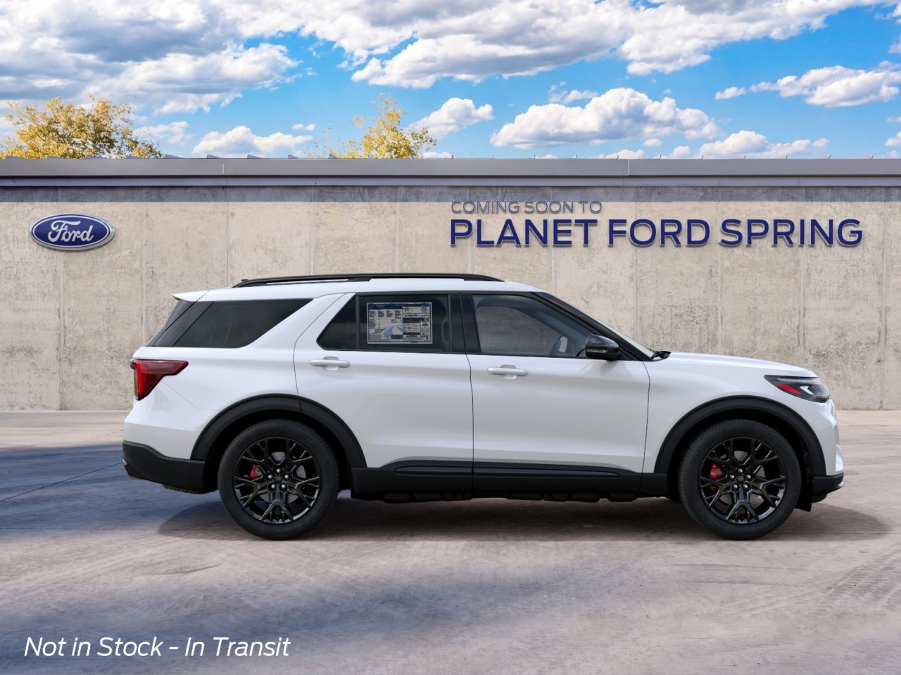 2027 Ford Explorer ST Star White Metallic Tri-Coat at Planet Ford