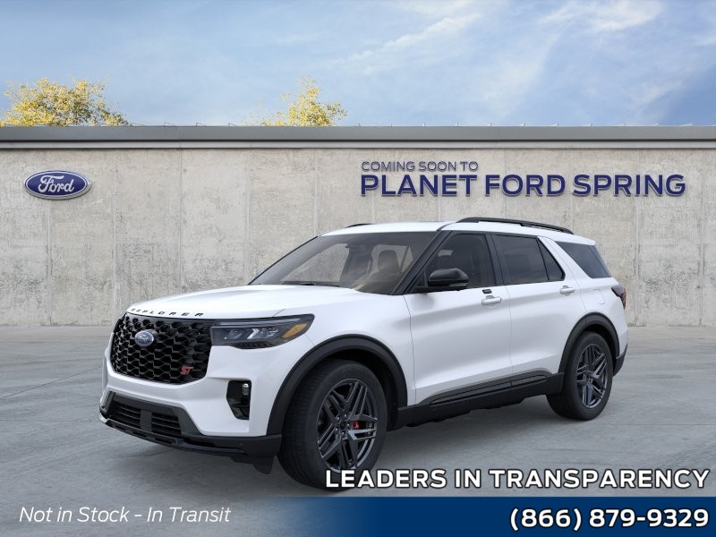 2026 Ford Explorer ST Star White Metallic Tri-Coat at Planet Ford