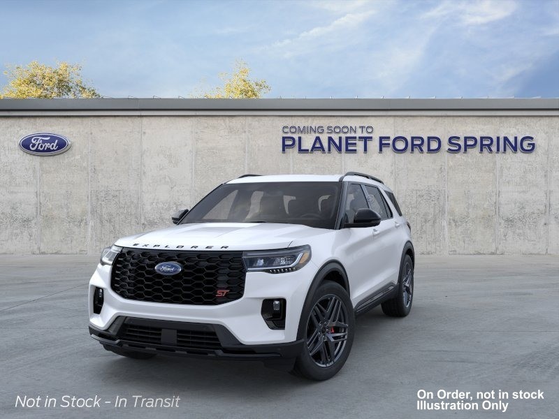 2026 Ford Explorer ST Star White Metallic Tri-Coat at Planet Ford