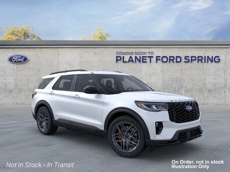 2026 Ford Explorer ST Star White Metallic Tri-Coat at Planet Ford
