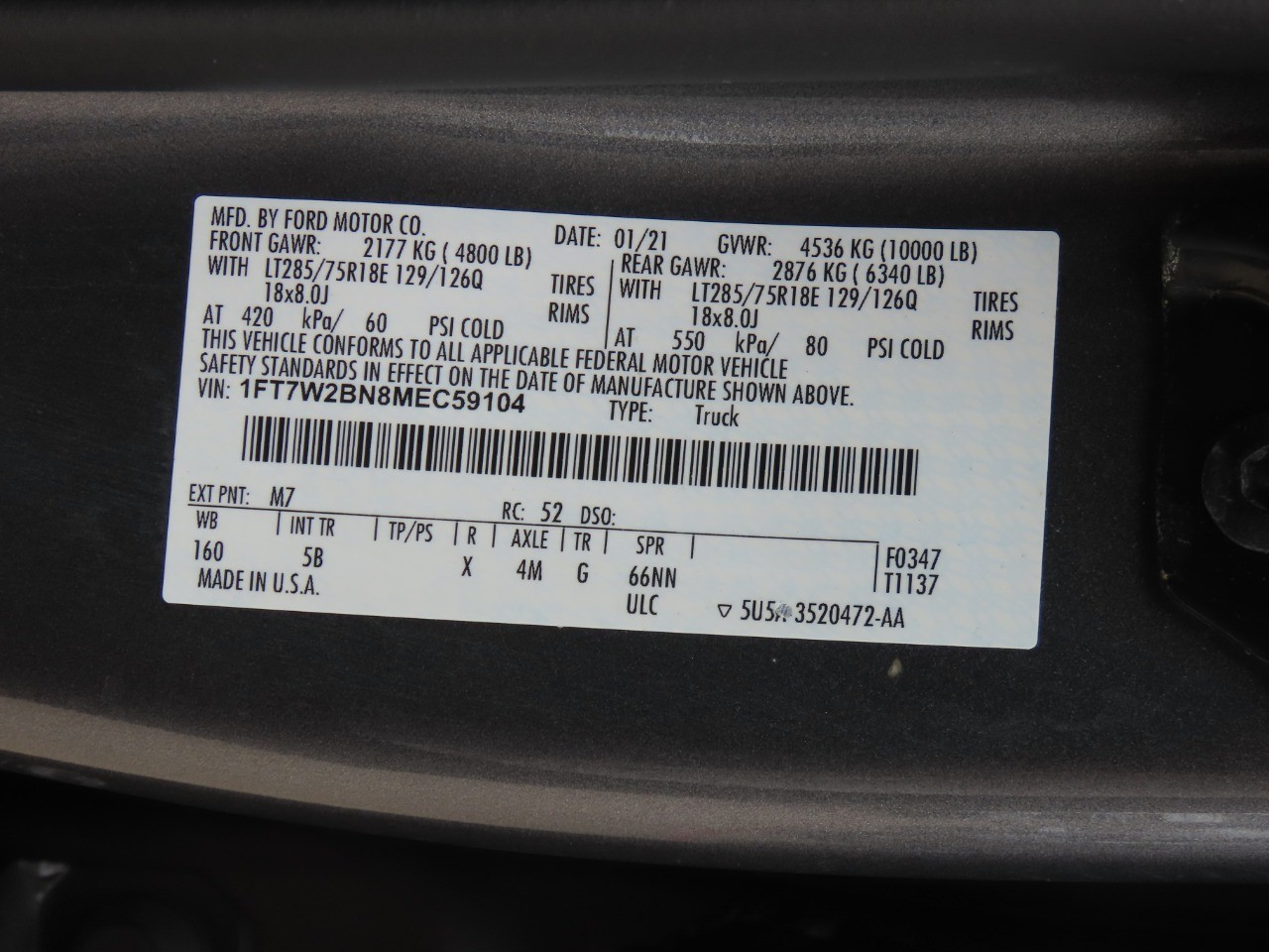 2021 Ford Super Duty F-250 SRW LARIAT Carbonized Gray Metallic at Planet Ford