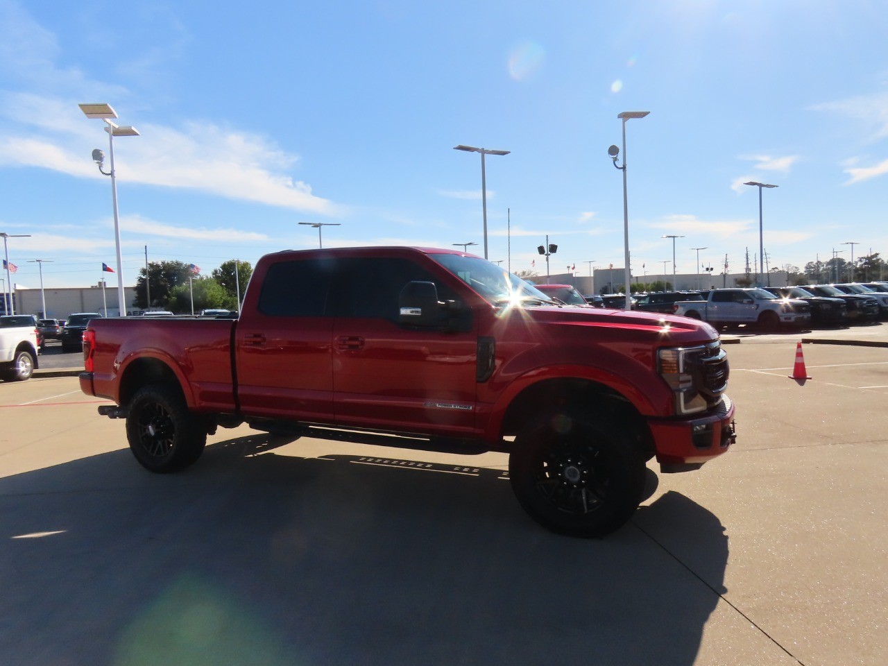 2021 Ford Super Duty F-250 SRW LARIAT Rapid Red Metallic Tinted Clearcoat at Planet Ford