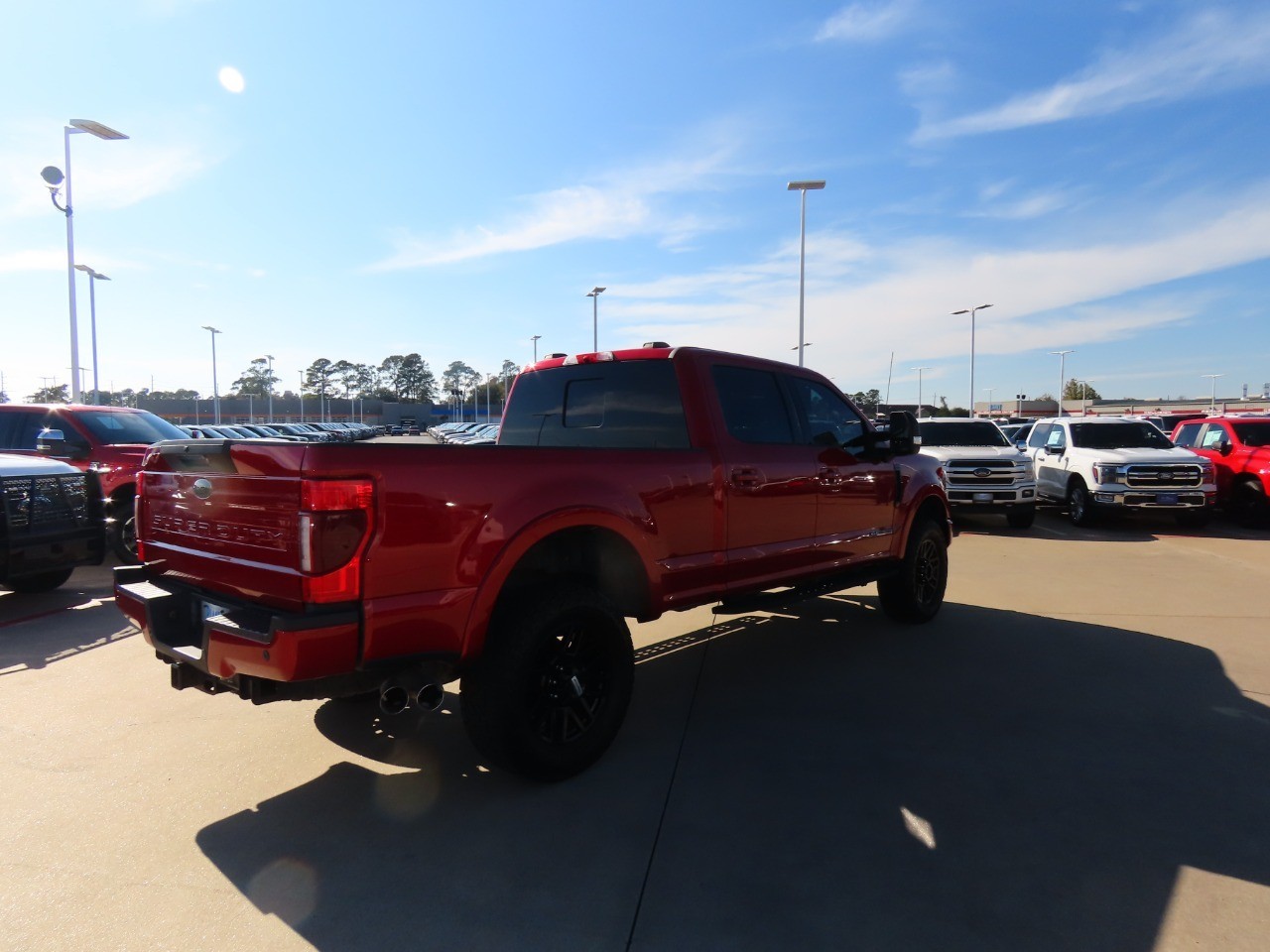 2021 Ford Super Duty F-250 SRW LARIAT Rapid Red Metallic Tinted Clearcoat at Planet Ford