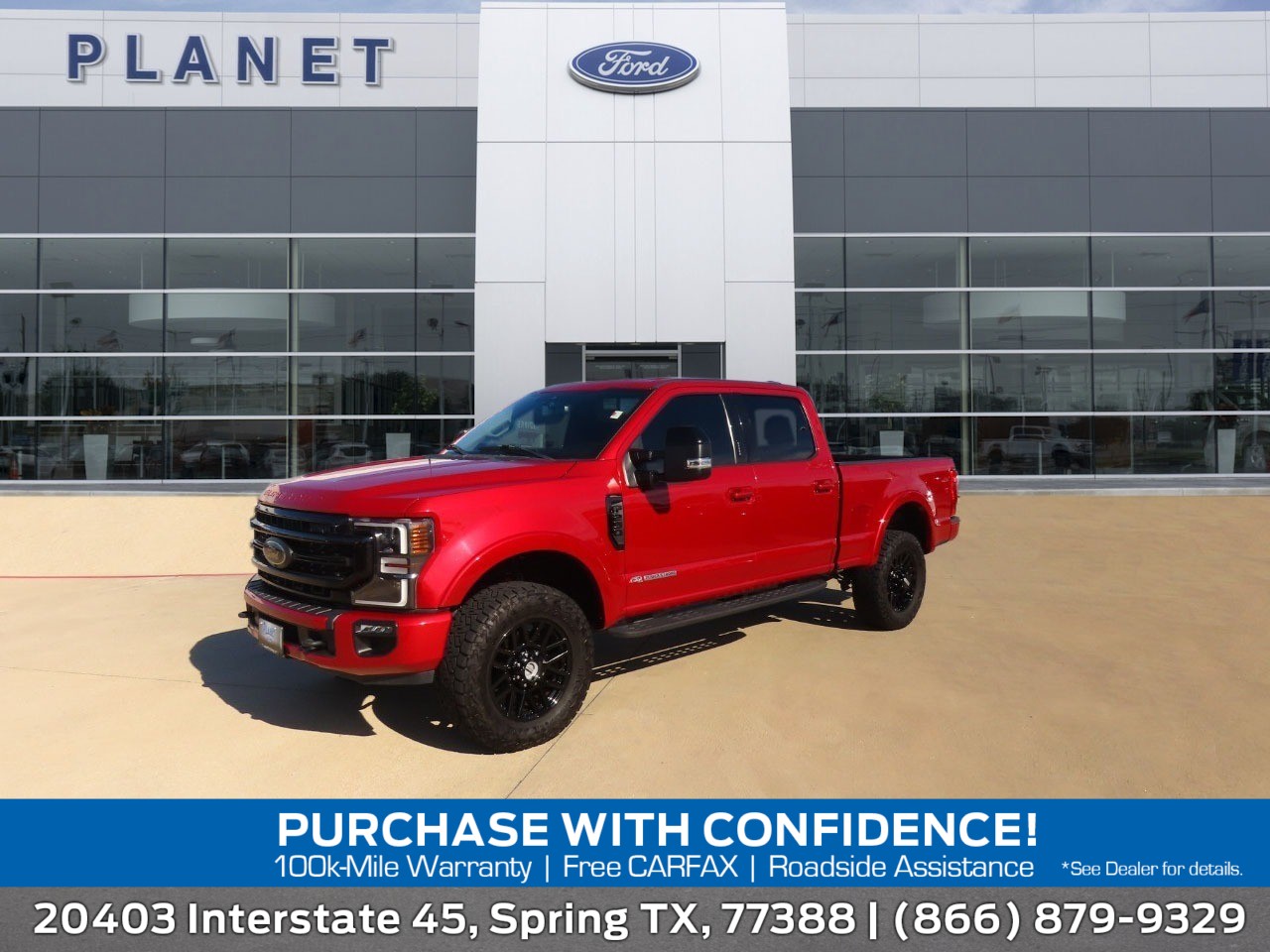 2021 Ford Super Duty F-250 SRW LARIAT Rapid Red Metallic Tinted Clearcoat at Planet Ford