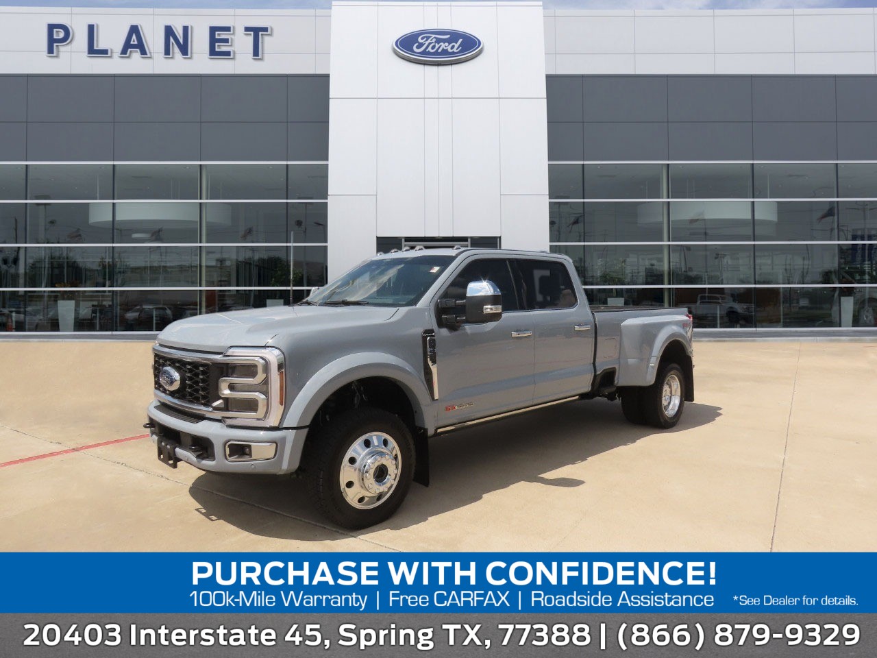 2026 Ford Super Duty F-450 DRW Platinum Glacier Gray Metallic Tri-Coat at Planet Ford
