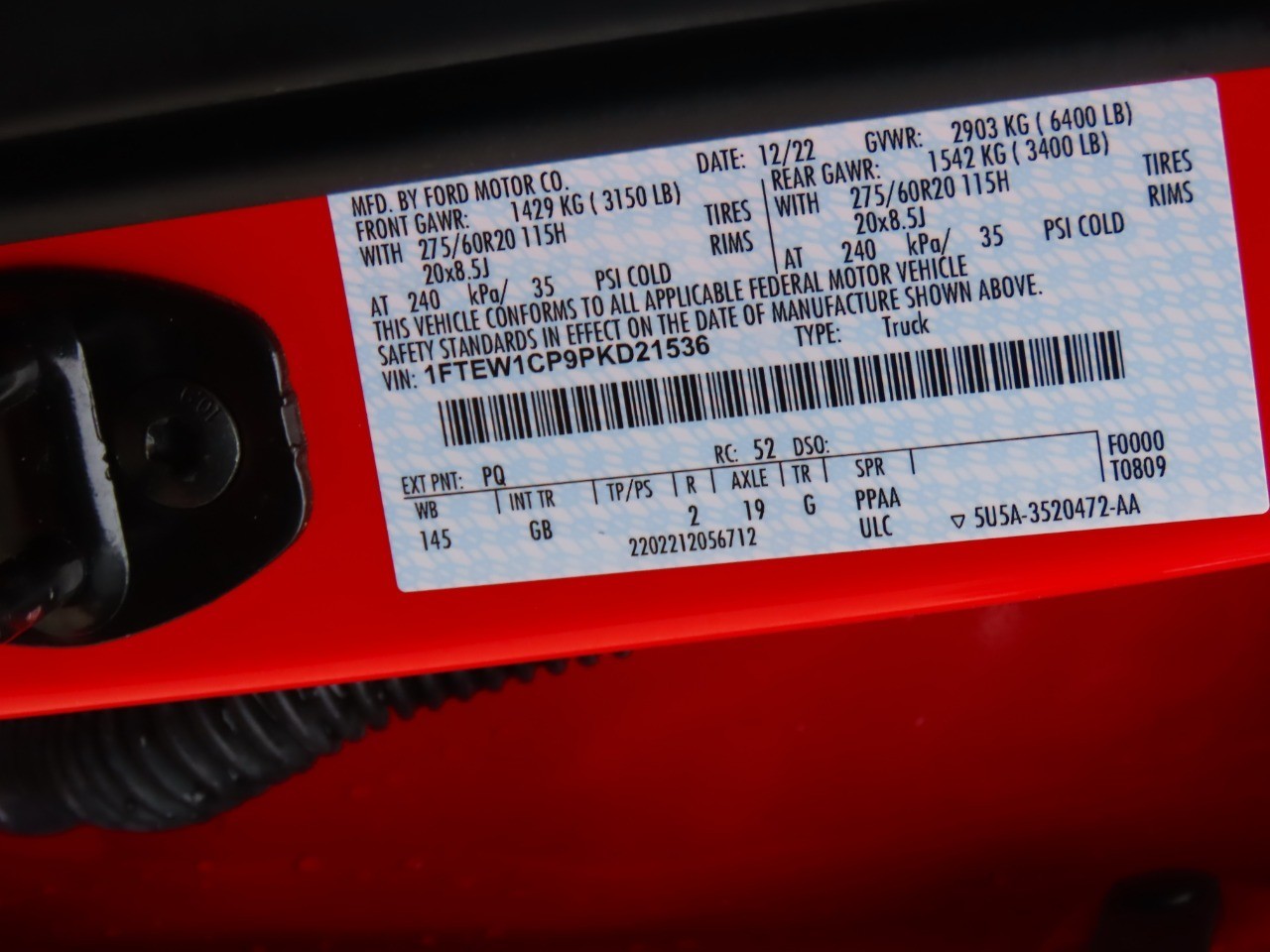 2023 Ford F-150 XL Race Red at Planet Ford