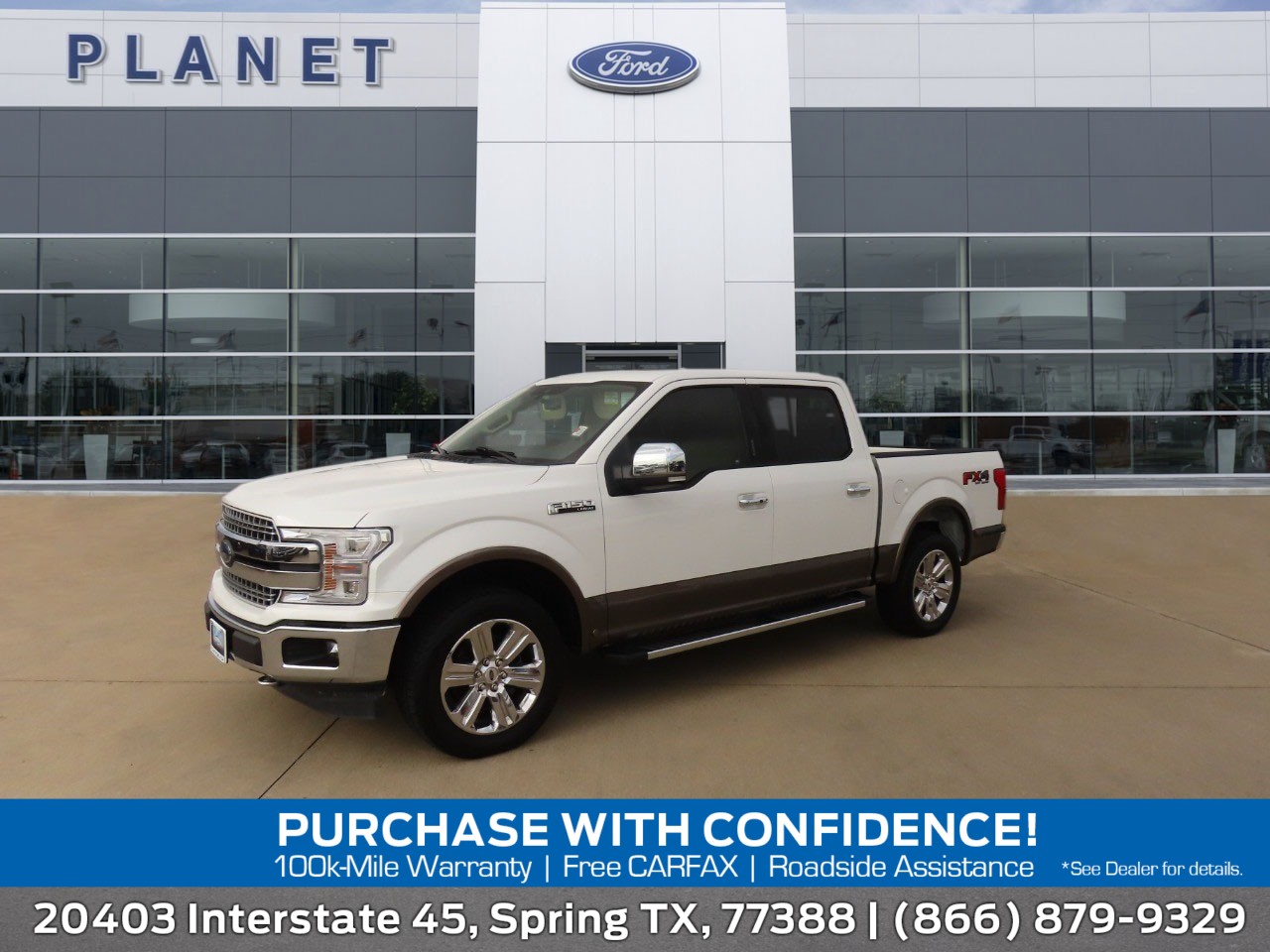 2020 Ford F-150 LARIAT Star White Metallic Tri-Coat at Planet Ford