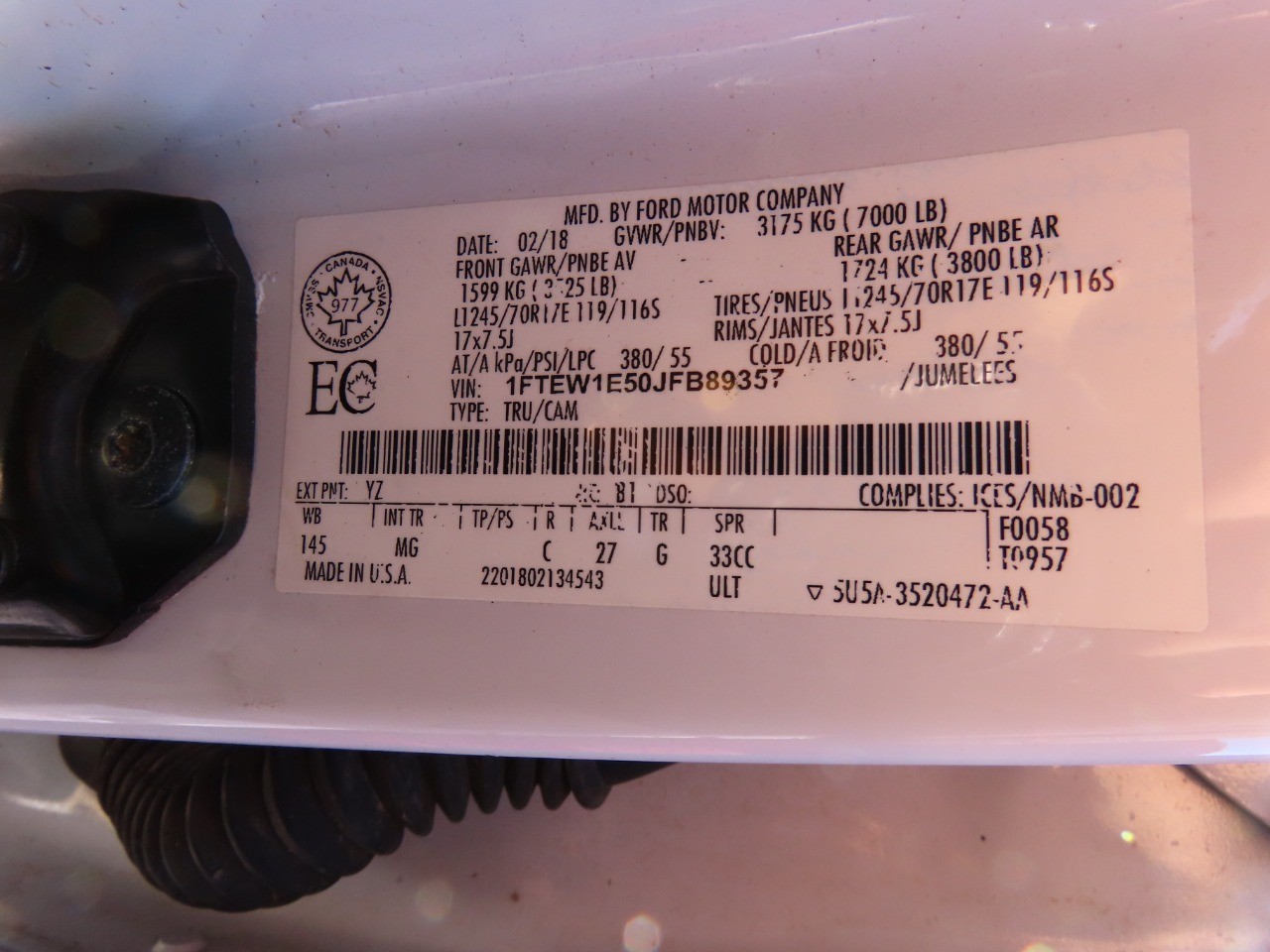 2018 Ford F-150 XLT Oxford White at Planet Ford