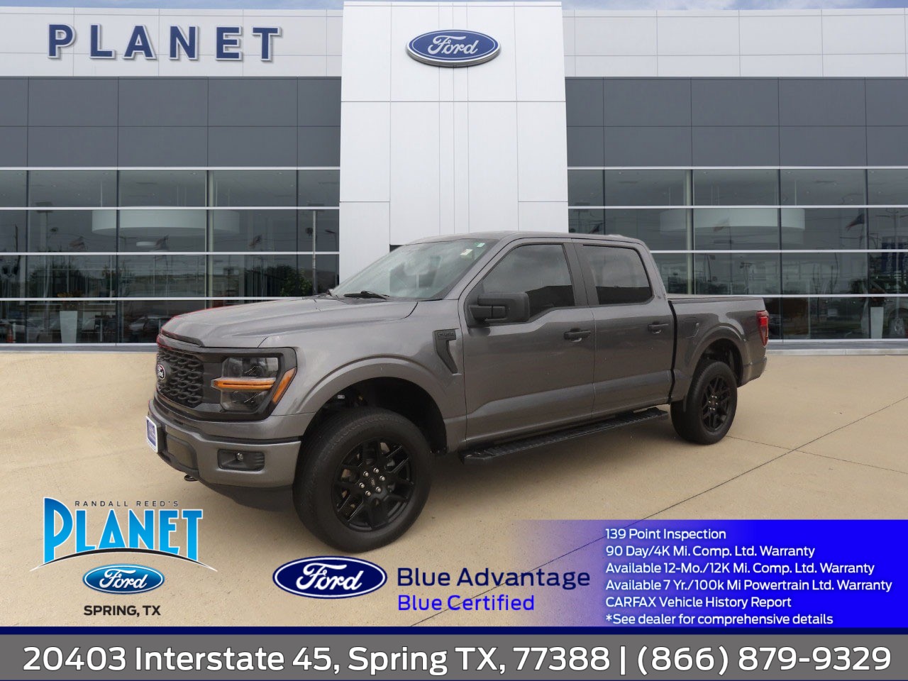 Gray 2024 Ford F-150 Pickup Truck Four-Wheel Drive Automatic
