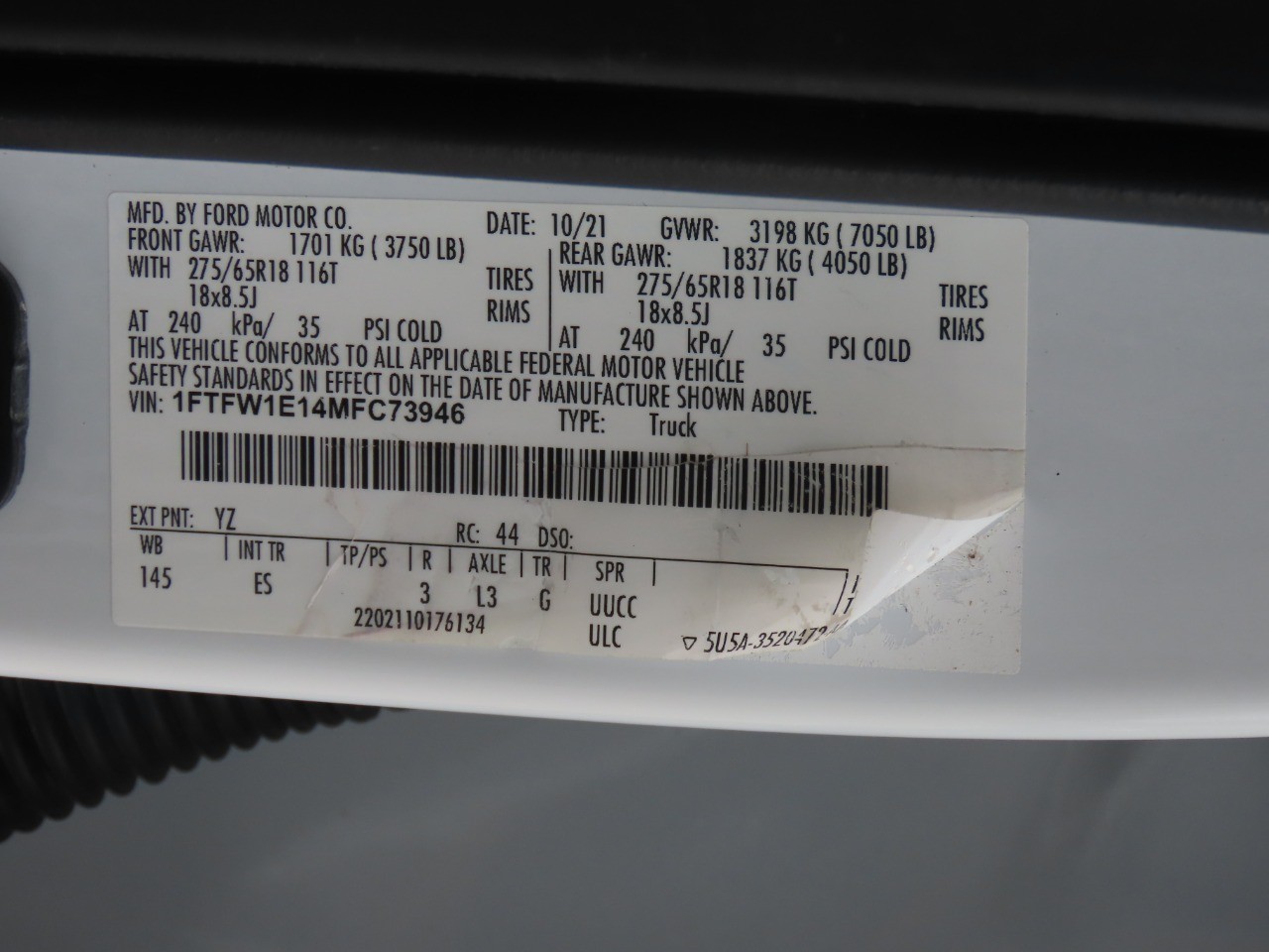 2021 Ford F-150 LARIAT Oxford White at Planet Ford