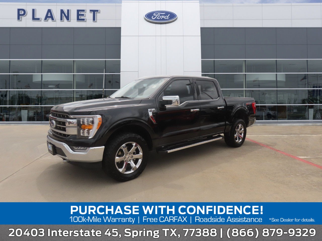 2023 Ford F-150 LARIAT Agate Black Metallic at Planet Ford