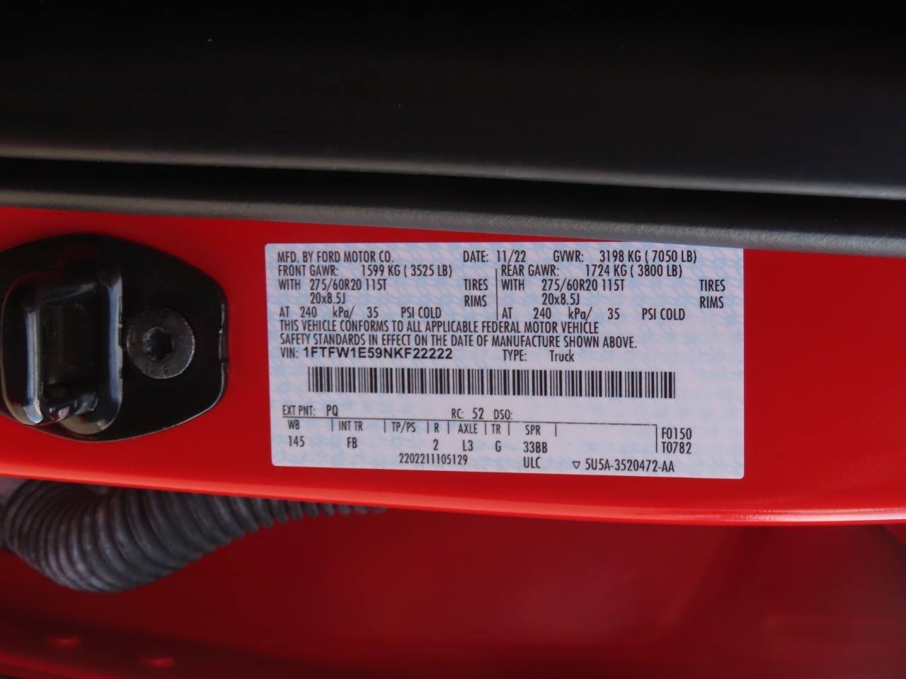 2022 Ford F-150 LARIAT Race Red at Planet Ford