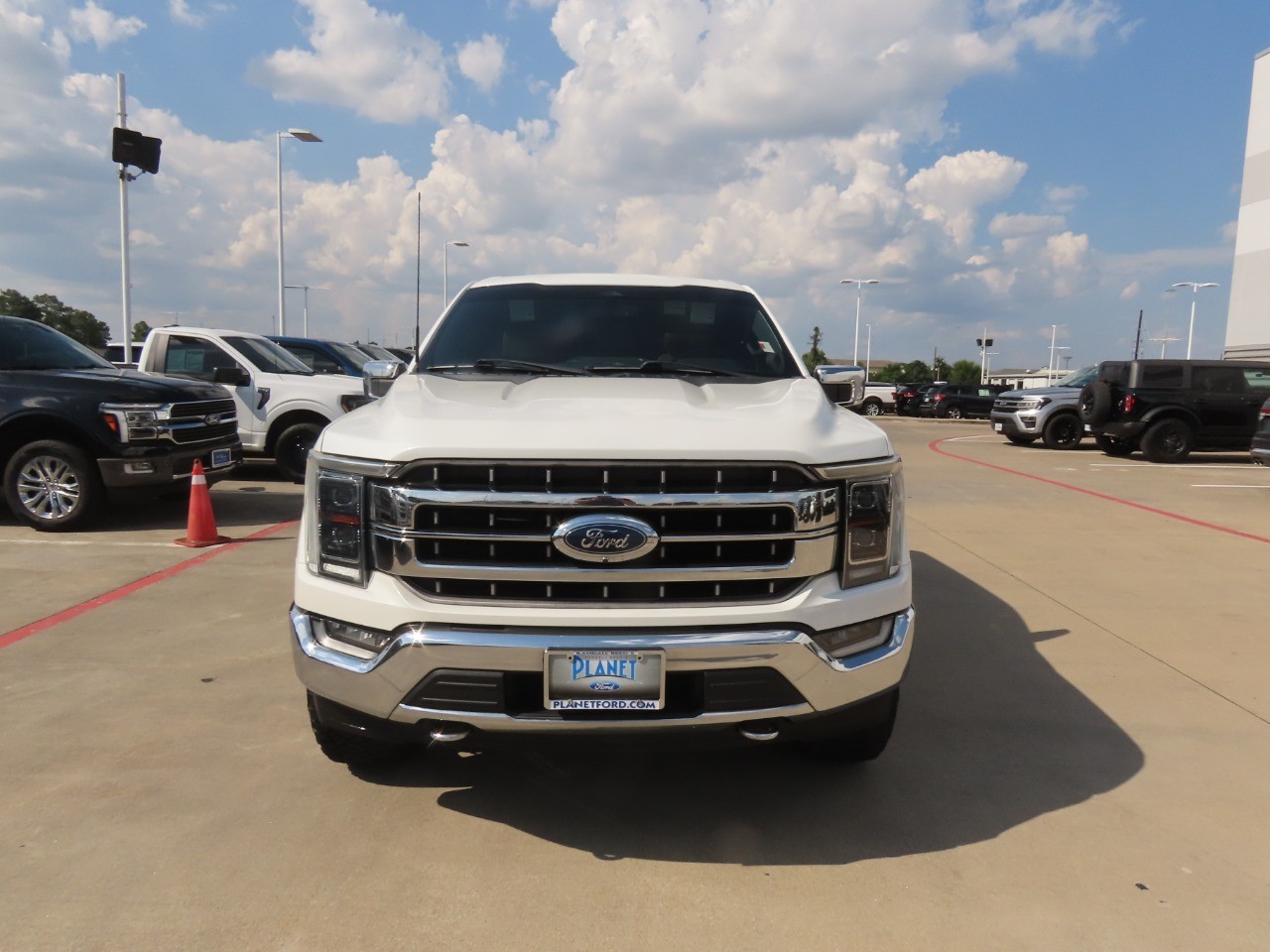 2021 Ford F-150 LARIAT Star White Metallic Tri-Coat at Planet Ford