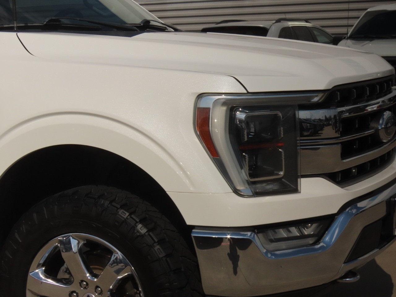 2021 Ford F-150 LARIAT Star White Metallic Tri-Coat at Planet Ford