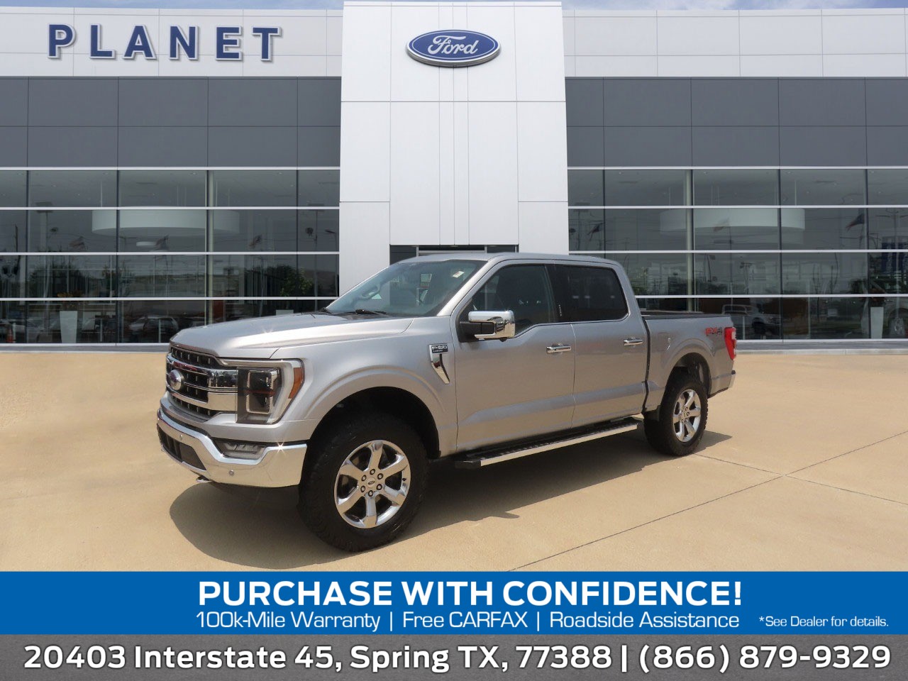 2022 Ford F-150 LARIAT Iconic Silver Metallic at Planet Ford