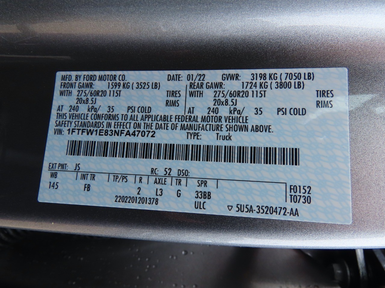 2022 Ford F-150 XLT Iconic Silver Metallic at Planet Ford