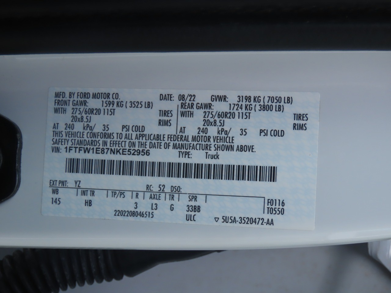 2022 Ford F-150 LARIAT Oxford White at Planet Ford