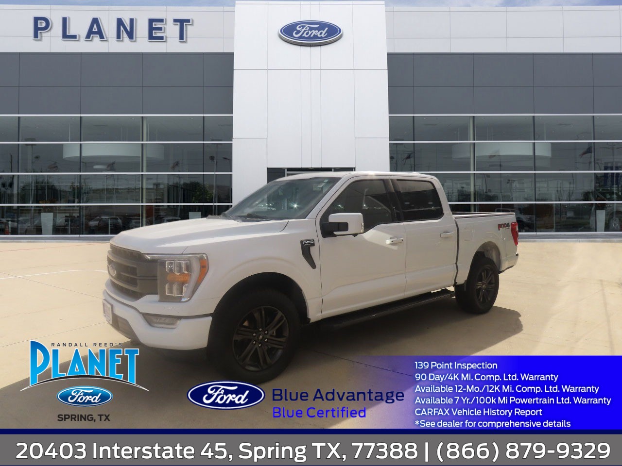 2022 Ford F-150 LARIAT Oxford White at Planet Ford
