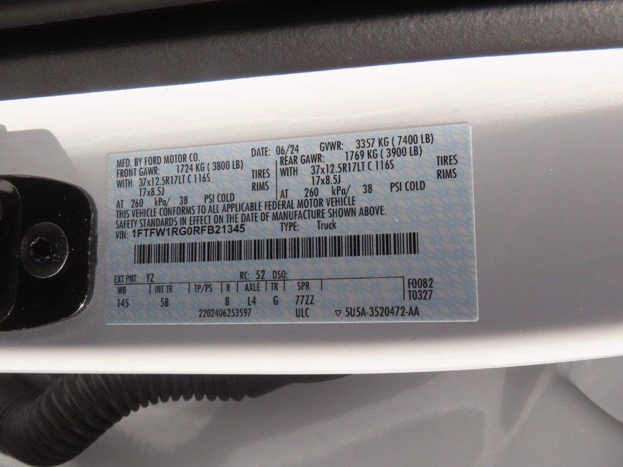 2024 Ford F-150 Raptor Oxford White at Planet Ford