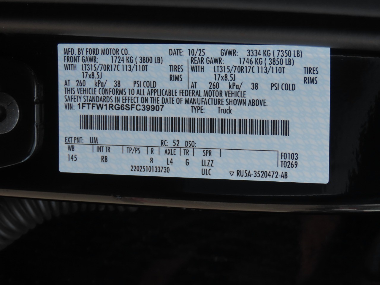 2025 Ford F-150 Raptor Agate Black Metallic at Planet Ford