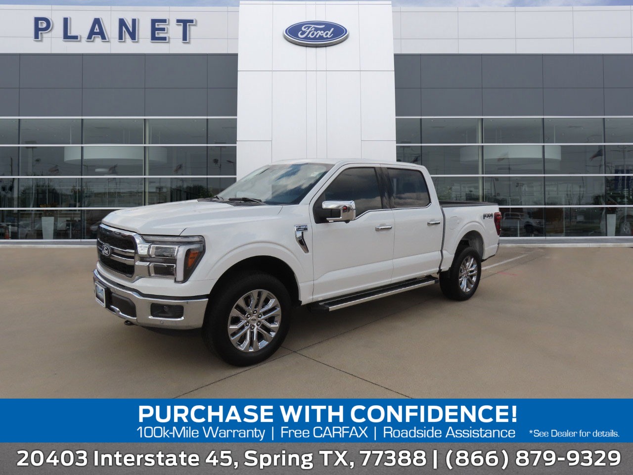 2026 Ford F-150 LARIAT Star White Metallic Tri-Coat at Planet Ford