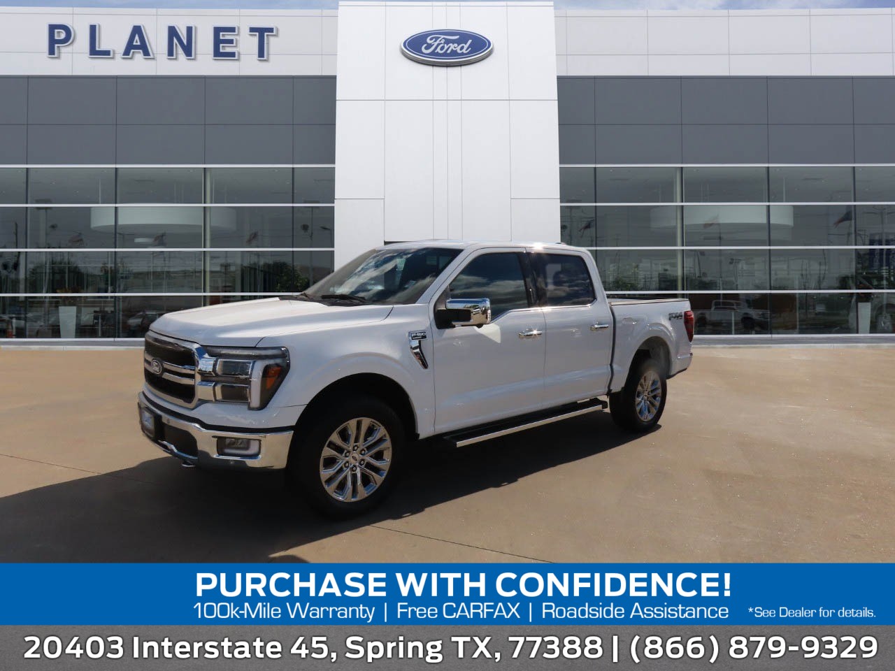 2024 Ford F-150 LARIAT Oxford White at Planet Ford