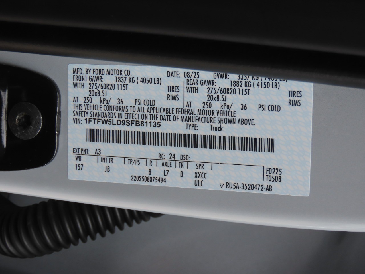 2025 Ford F-150 LARIAT Space White Metallic at Planet Ford