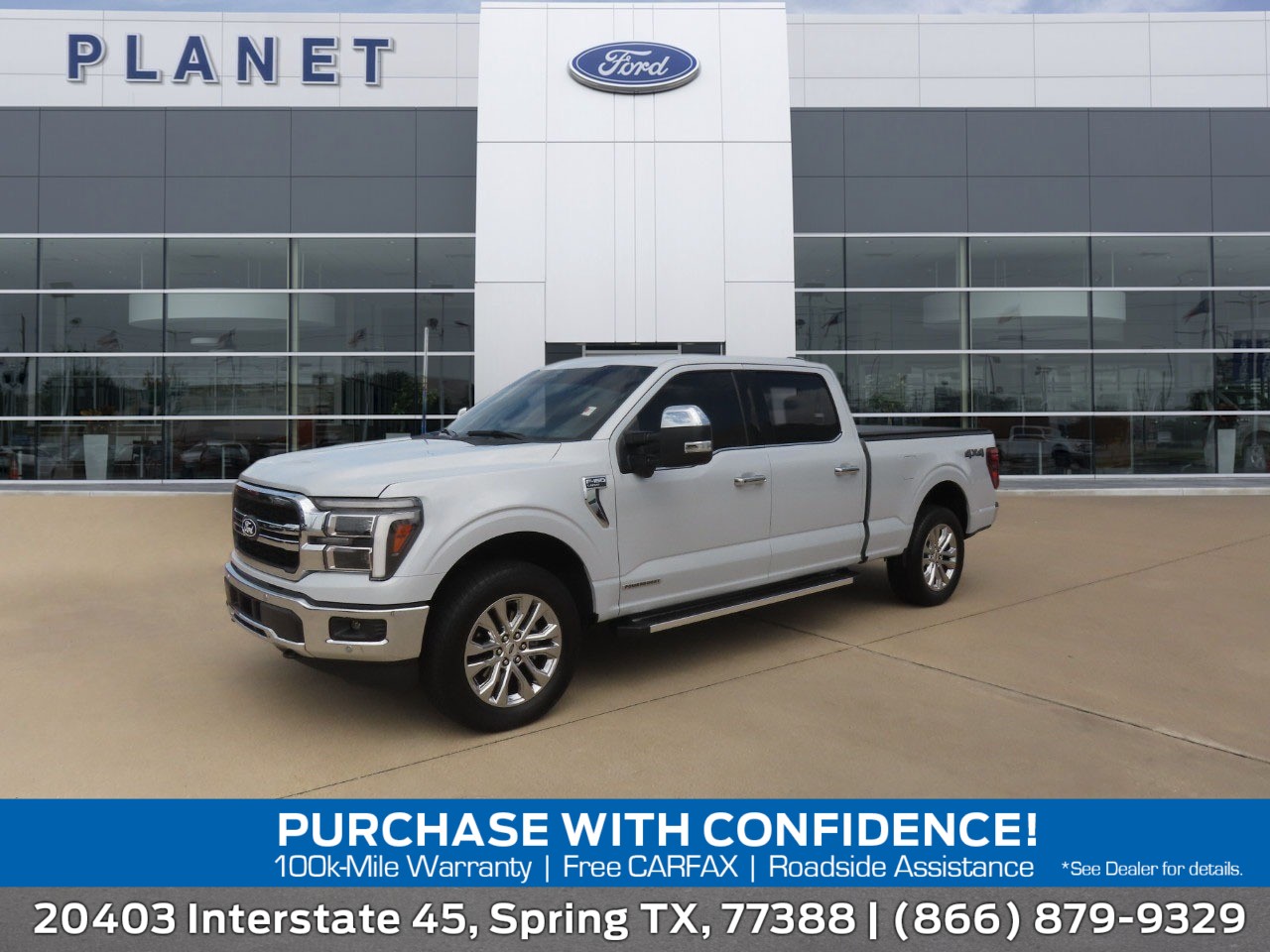2025 Ford F-150 LARIAT Space White Metallic at Planet Ford