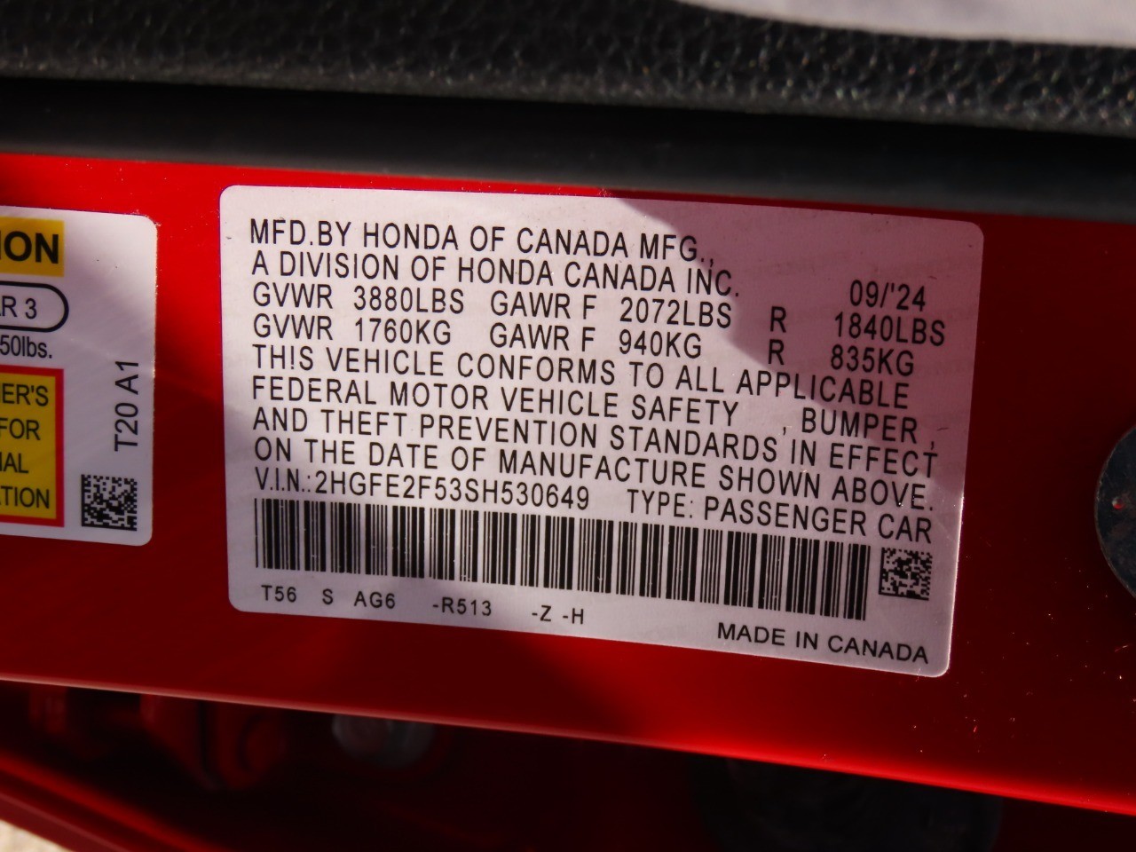 used 2025 Honda Civic car, priced at $24,999