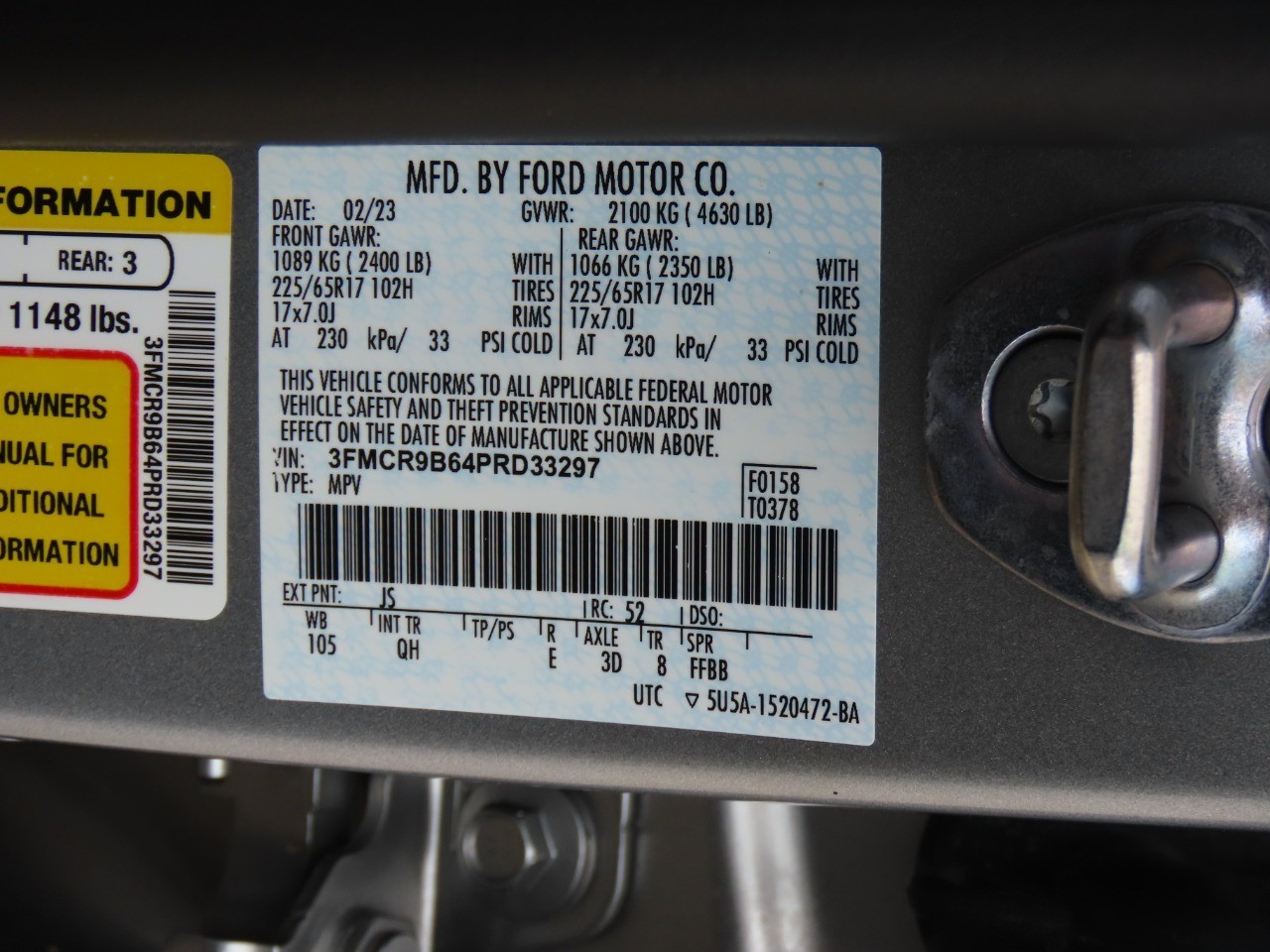 2023 Ford Bronco Sport Big Bend Iconic Silver Metallic at Planet Ford