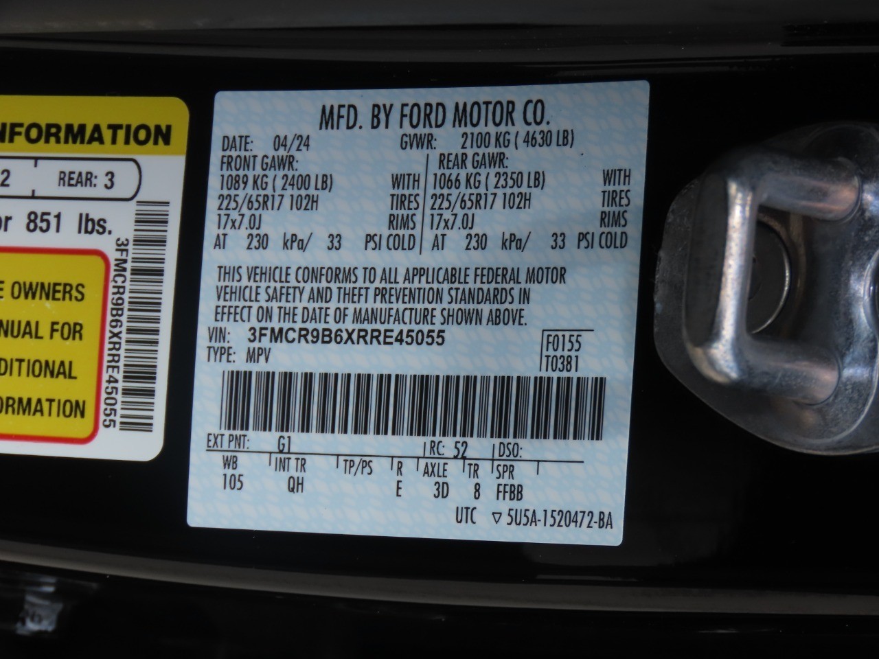 2024 Ford Bronco Sport Big Bend Shadow Black at Planet Ford