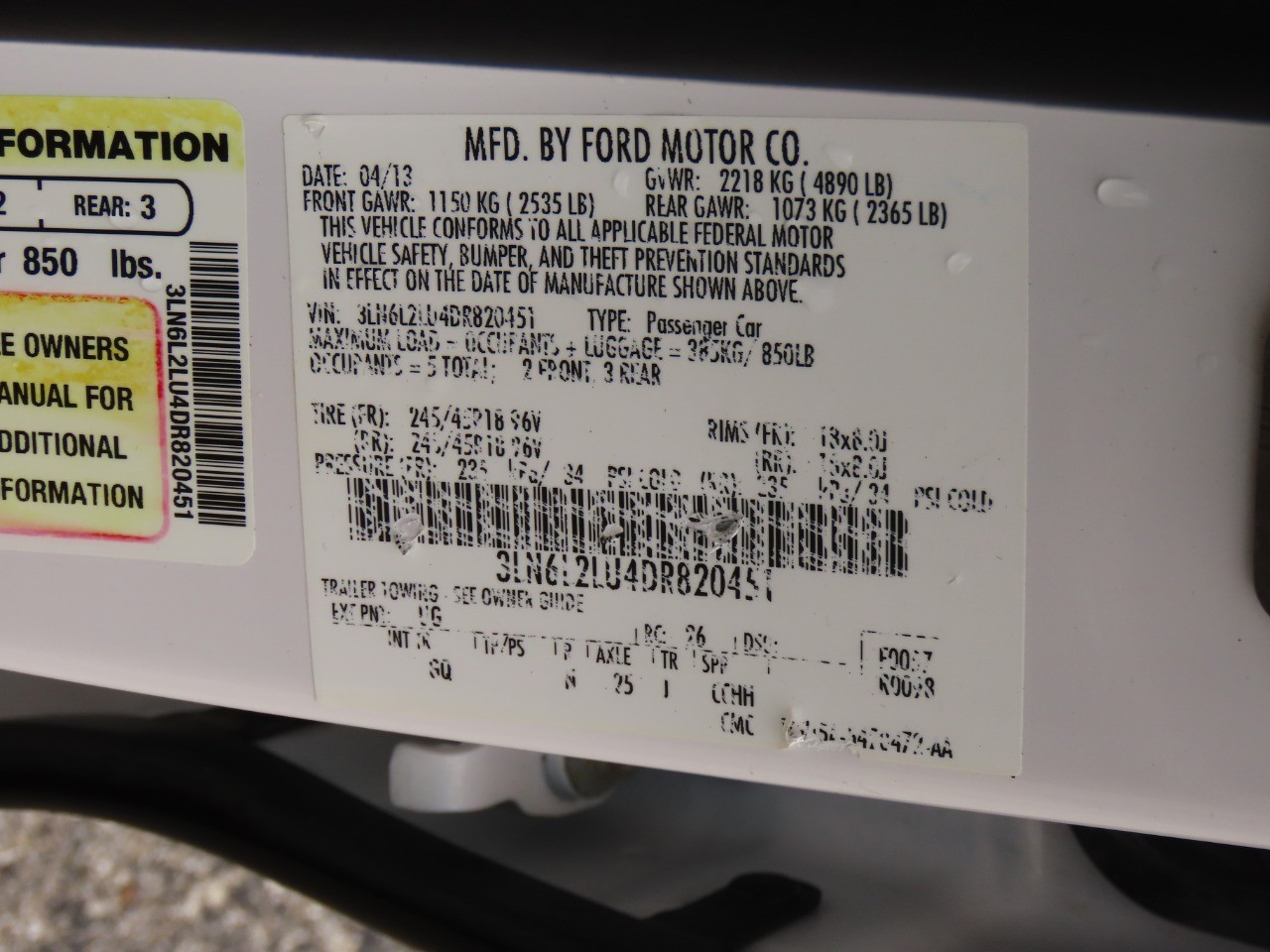 used 2013 Lincoln MKZ car, priced at $5,999