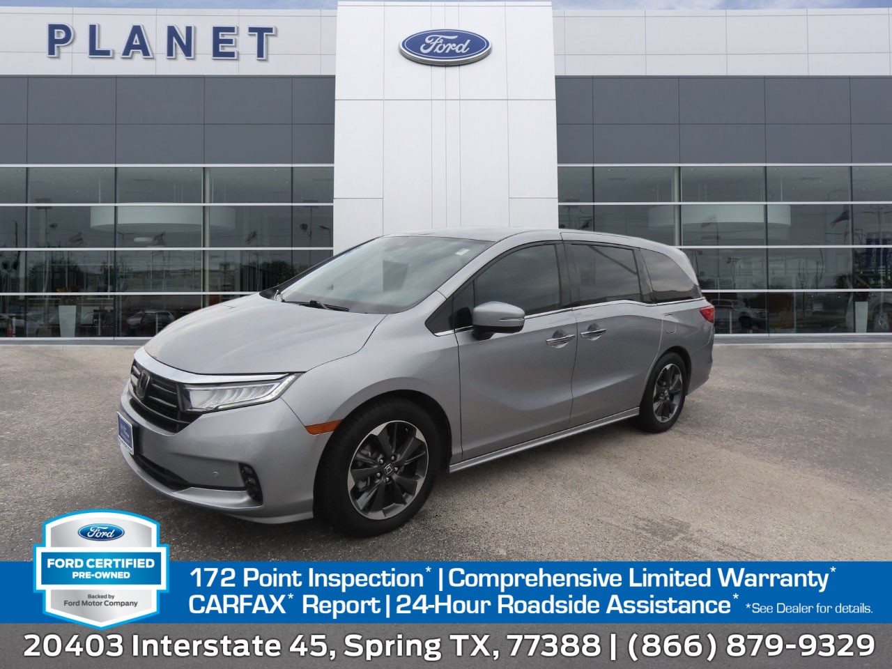 Silver 2023 Honda Odyssey Minivan Front-Wheel Drive Automatic