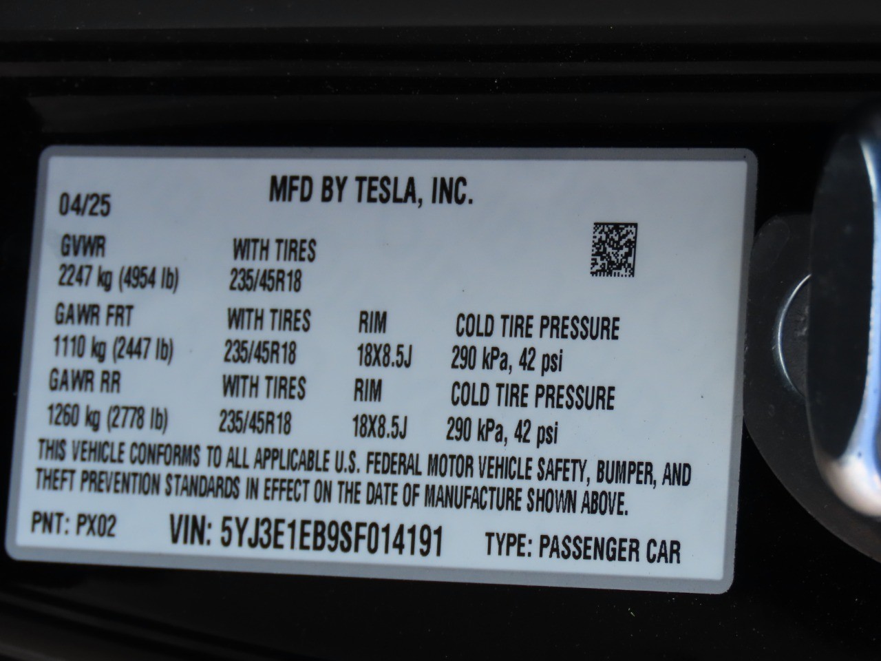 used 2025 Tesla Model 3 car, priced at $39,999