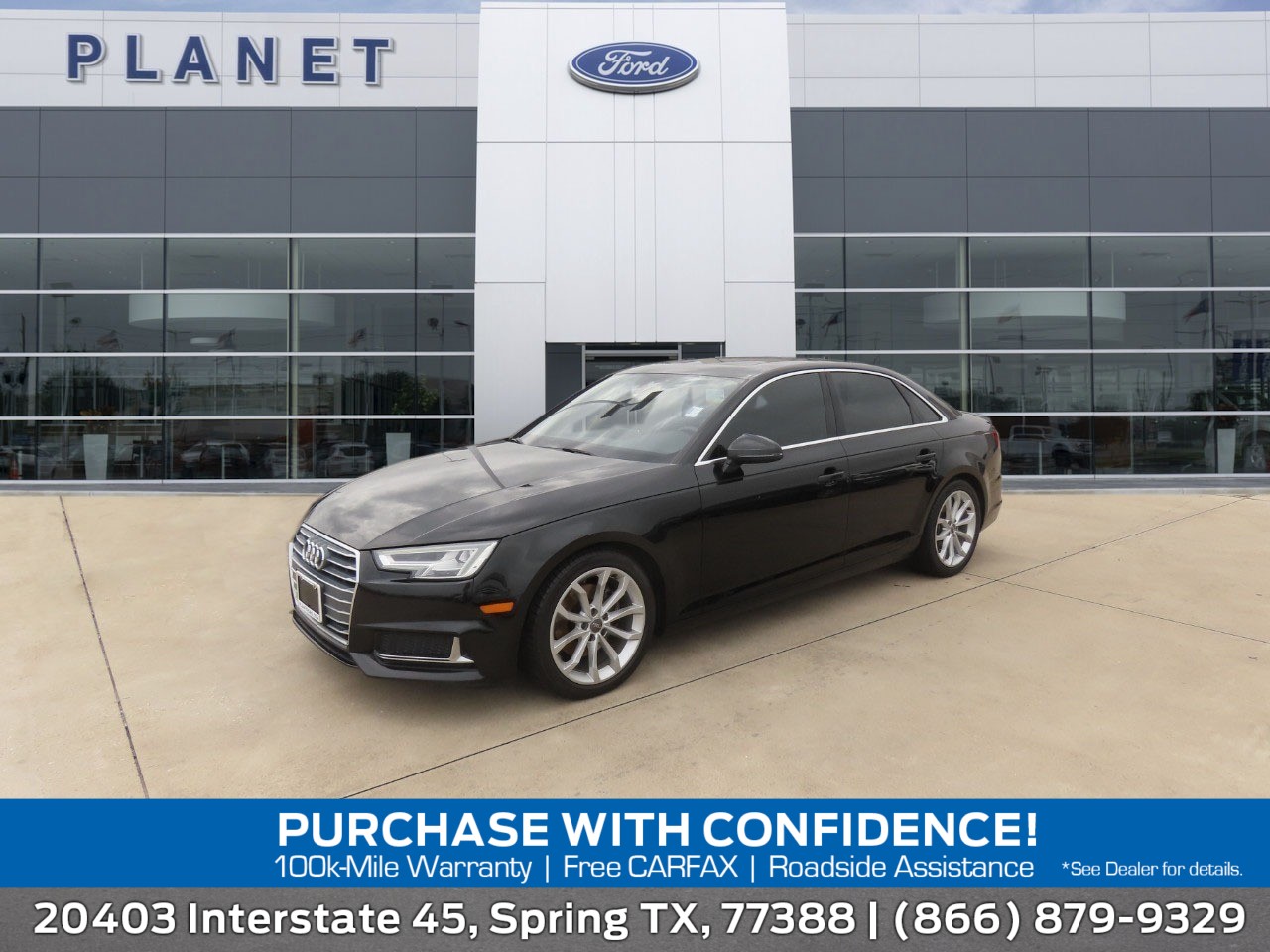 Black 2019 Audi A4 Sedan Front-Wheel Drive 7-Speed Automatic
