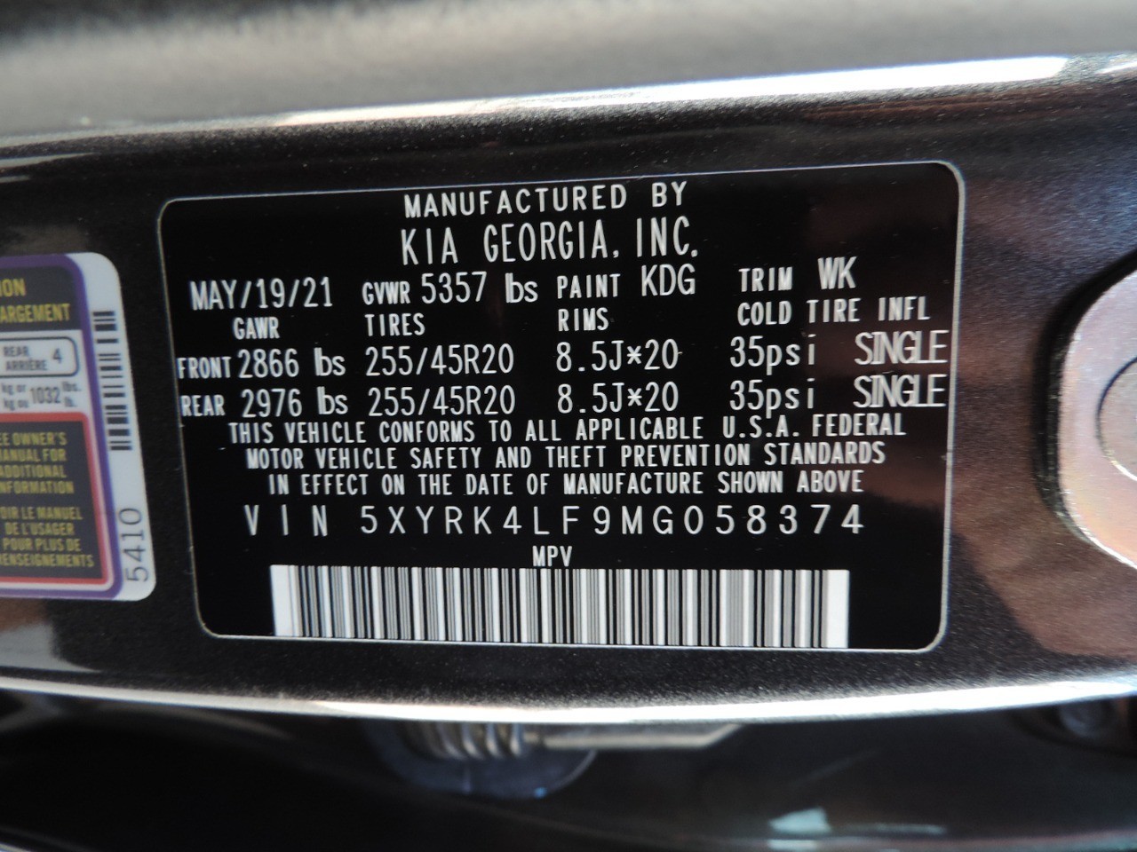 2021 Kia Sorento SX FWD photo