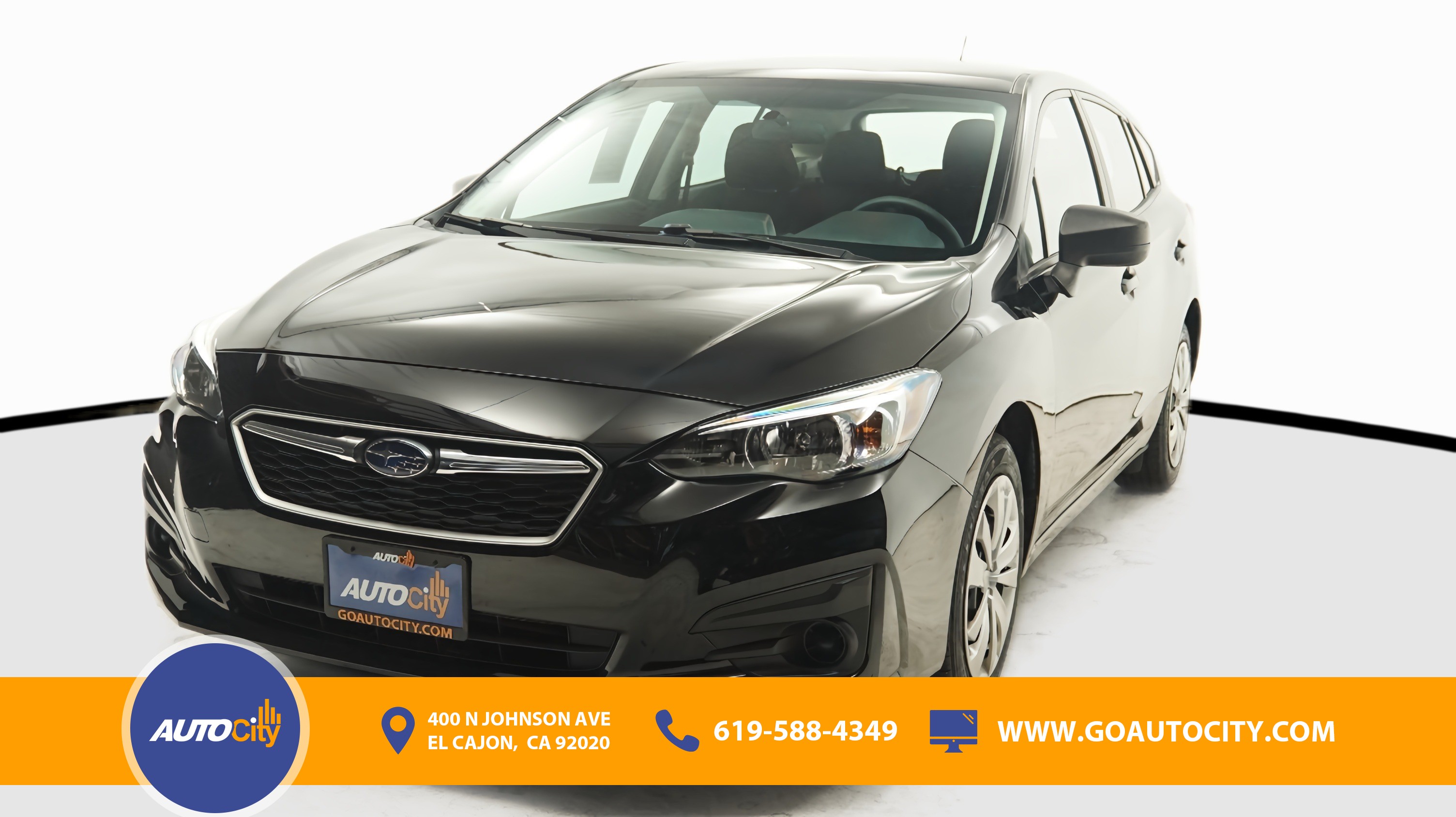 Black 2018 Subaru Impreza Sedan  Continuously Variable Transmission