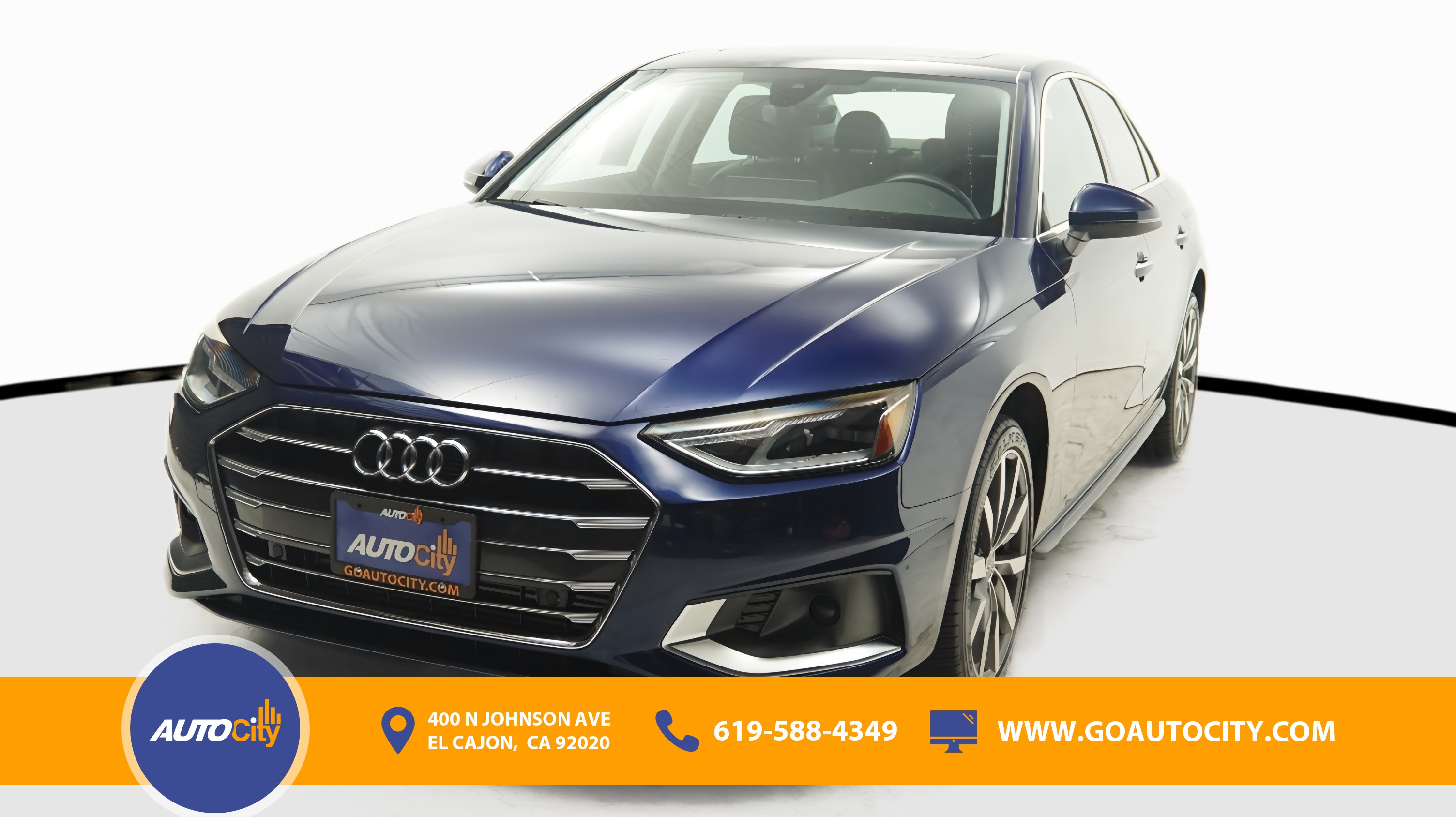 Navarra Blue Metallic 2020 Audi A4 Sedan Front-Wheel Drive 7-Speed Automatic