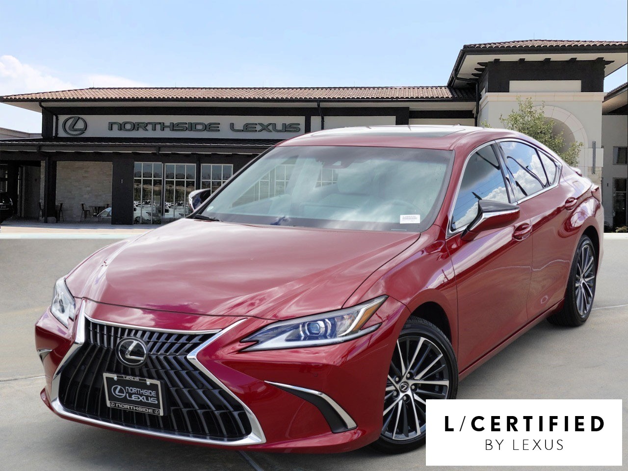 Red 2025 Lexus ES Hybrid 300h FWD Sedan Front-Wheel Drive Continuously Variable Transmission