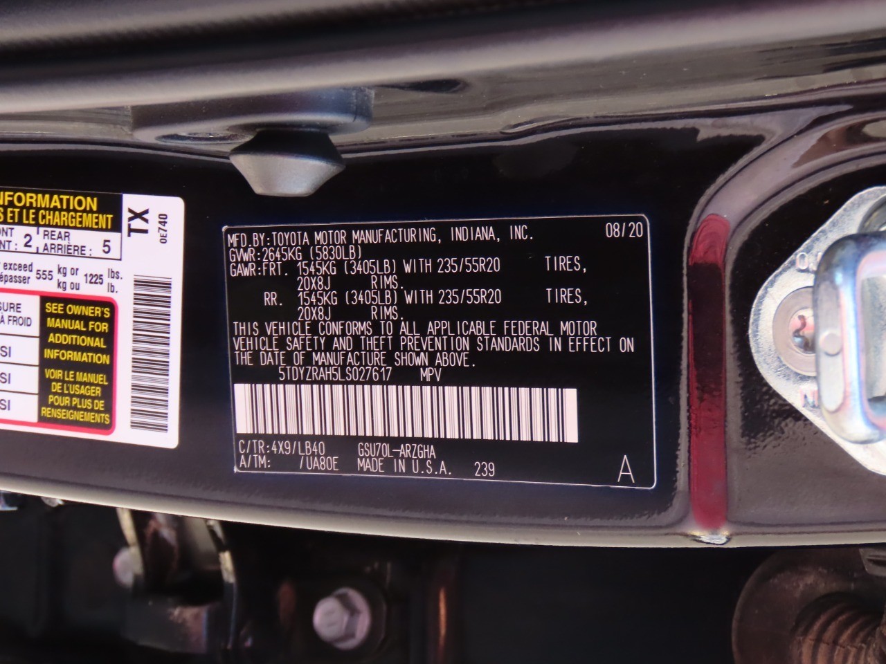 used 2020 Toyota Highlander car, priced at $20,999
