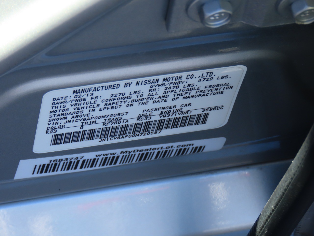 used 2013 INFINITI G37 Sedan car, priced at $9,999